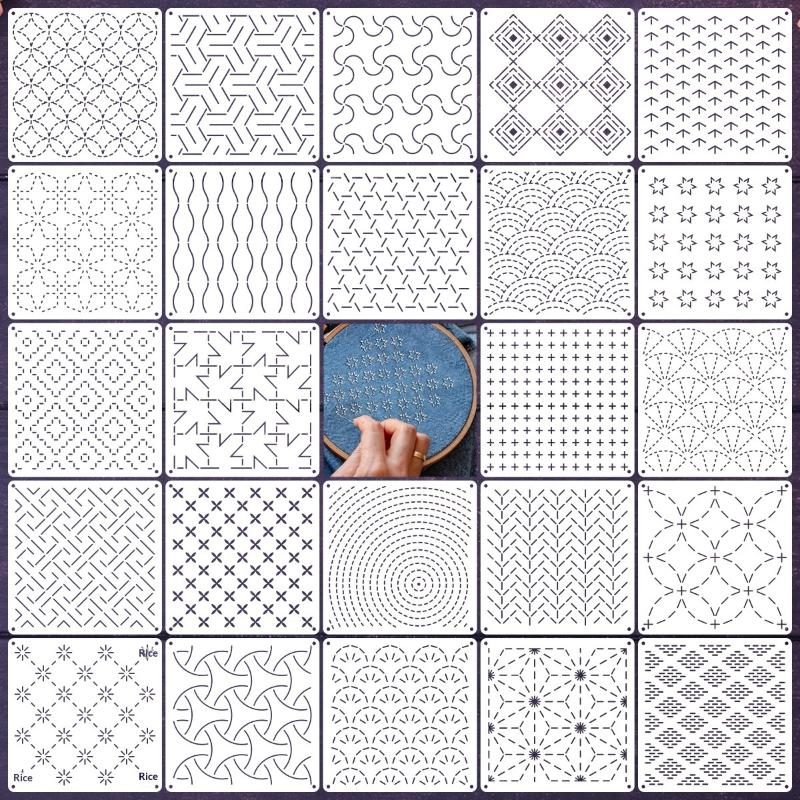 Photography Geometry - Stensil Bordir Sashiko yang Dapat Digunakan
