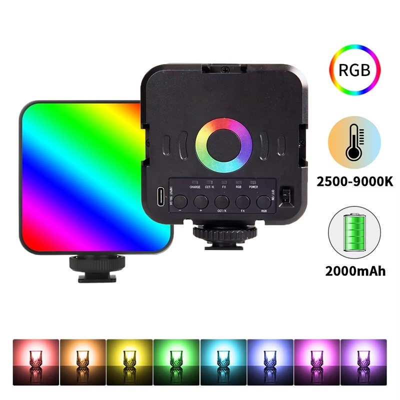 Hot Shoe Adapter - Lampu Video Mini RGB Portabel untuk
