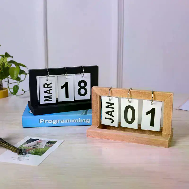 Kalender Abadi Kayu dengan Pen - Photography Date ulasan dan harga