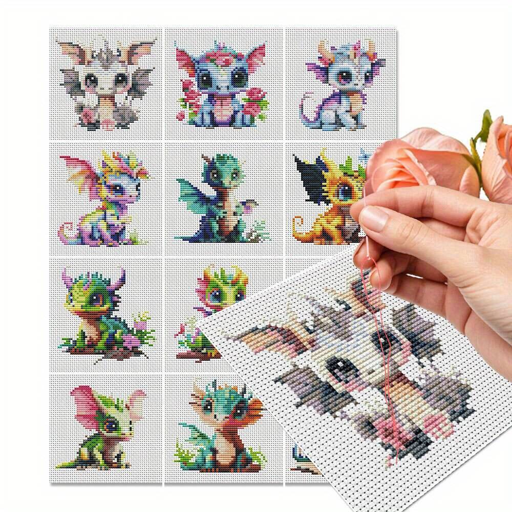 12 Buah Kit Bordir Kain Cetak  - Photography Geometry ulasan dan harga