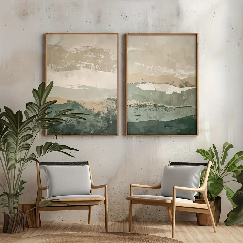 2 Buah/Set Poster Seni Dinding - Photography Geometry ulasan dan harga