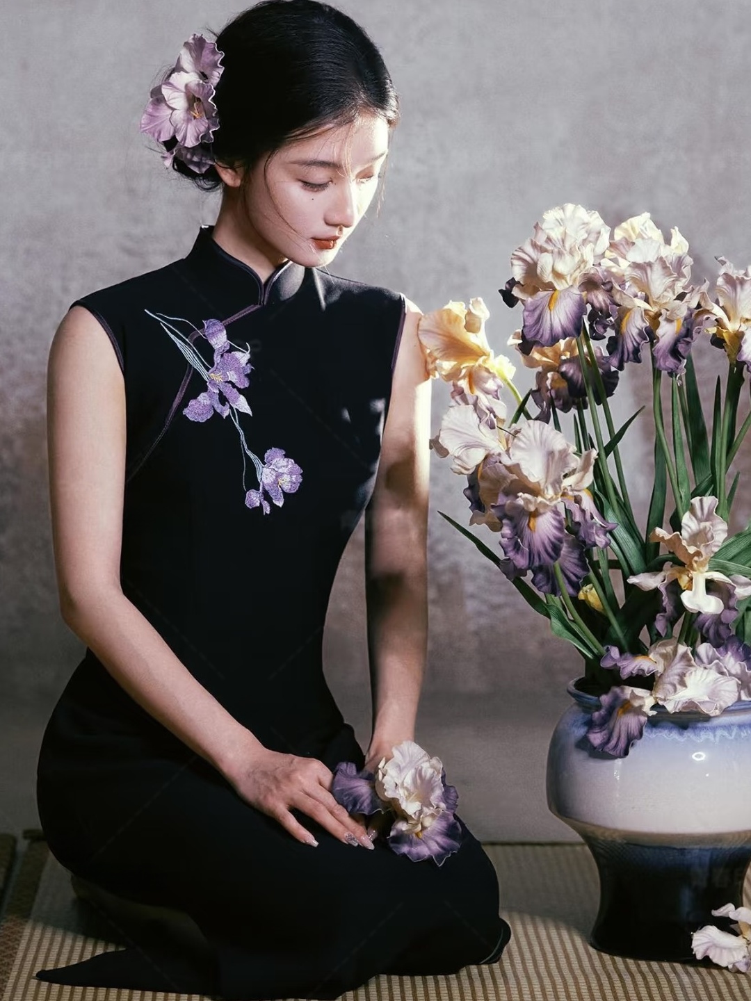 Gaun Bordir Hitam Vintage Gaya - Photography Young ulasan dan harga