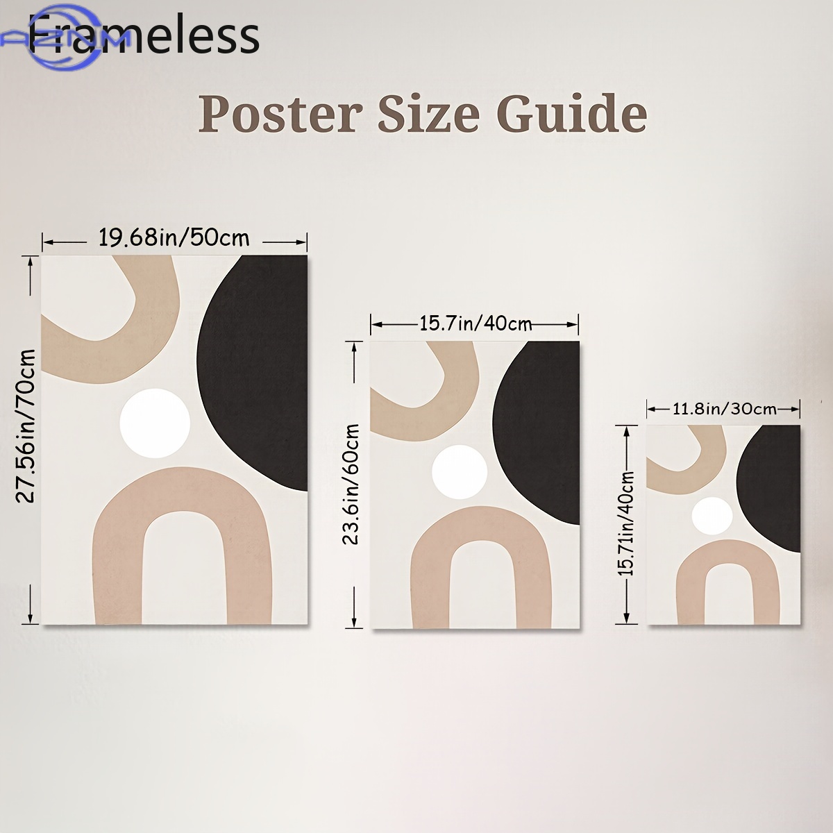 3 Buah Seni Kanvas Garis Abstr - Photography Geometry ulasan dan harga